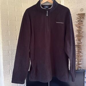 Vineyard Vines Fleece Quarter Zip Black Men’s Pullover Top / Jacket Sz Ex Large